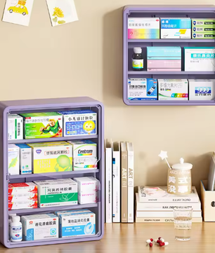 Muurhangende Medicijnkast – Transparante Waterdichte Opbergdoos met Grote Capaciteit