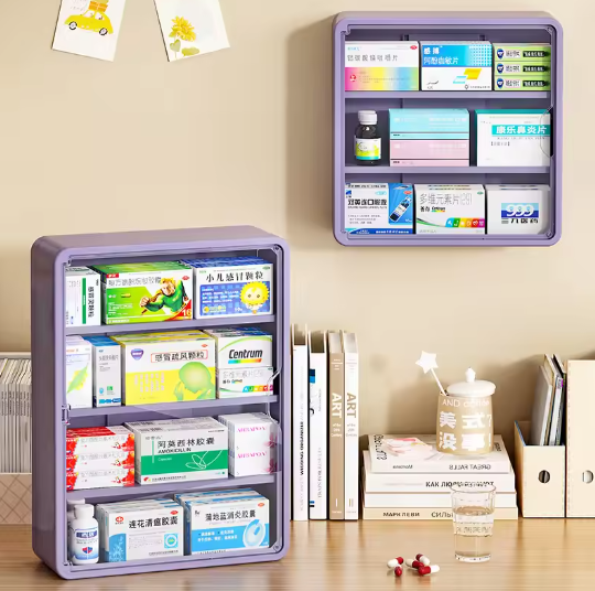 Muurhangende Medicijnkast – Transparante Waterdichte Opbergdoos met Grote Capaciteit