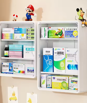 Muurhangende Medicijnkast – Transparante Waterdichte Opbergdoos met Grote Capaciteit