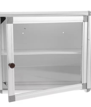 Wandgemonteerde Medicijnkast – Aluminium 2-Laags EHBO-Opbergdoos voor Thuis