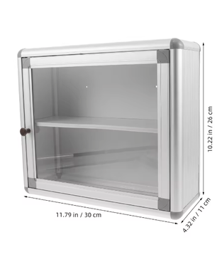 Wandgemonteerde Medicijnkast – Aluminium 2-Laags EHBO-Opbergdoos voor Thuis