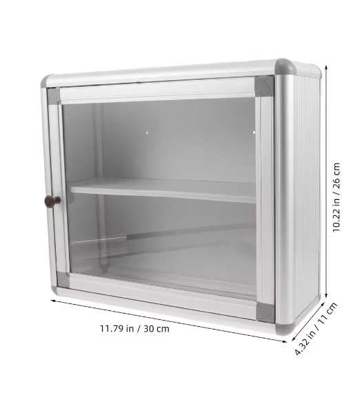 Wandgemonteerde Medicijnkast – Aluminium 2-Laags EHBO-Opbergdoos voor Thuis