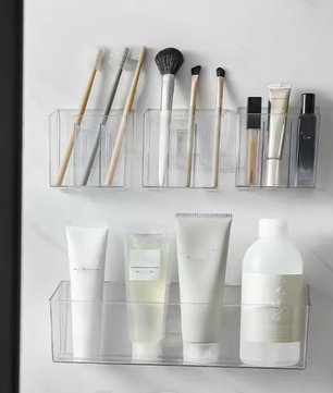 Wandgemonteerde Ponsvrije Opbergdoos – Transparante Medicijn- en Accessoirebox met Grote Capaciteit