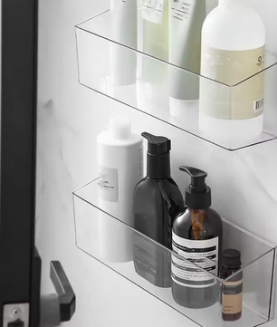 Wandgemonteerde Ponsvrije Opbergdoos – Transparante Medicijn- en Accessoirebox met Grote Capaciteit