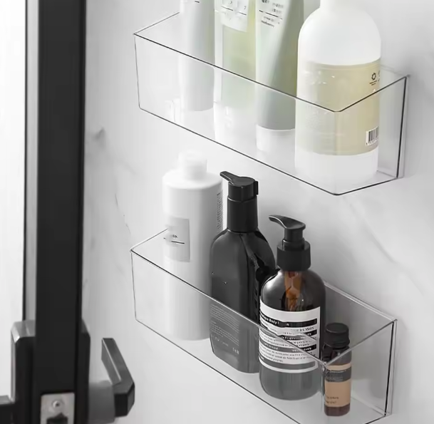 Wandgemonteerde Ponsvrije Opbergdoos – Transparante Medicijn- en Accessoirebox met Grote Capaciteit