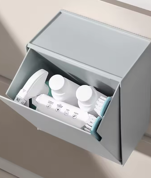 Wandgemonteerde Opbergdoos – Multifunctioneel Niet-Geperforeerd Opbergrek voor Thuis