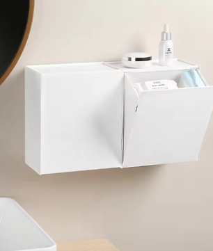 Wandgemonteerde Opbergdoos – Multifunctioneel Niet-Geperforeerd Opbergrek voor Thuis