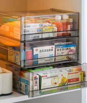 Transparante Lade-Medicijndoos – Grote Capaciteit, Stapelbaar Opbergrek voor Thuis