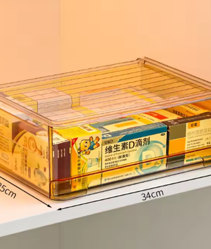 Transparante Lade-Medicijndoos – Grote Capaciteit, Stapelbaar Opbergrek voor Thuis