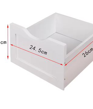 Hoge Badkamerkast met 4 Laden – Compacte Opbergkast voor Badkamer en Toilet