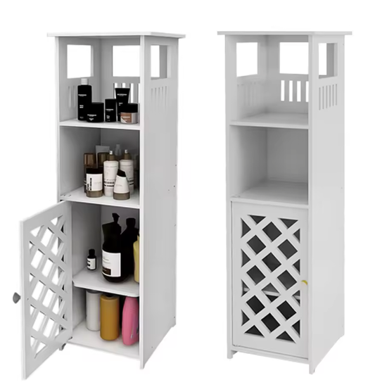 Smal Badkamerkastje met Deur en Planken – Compact Opbergmeubel 78×22×22 cm