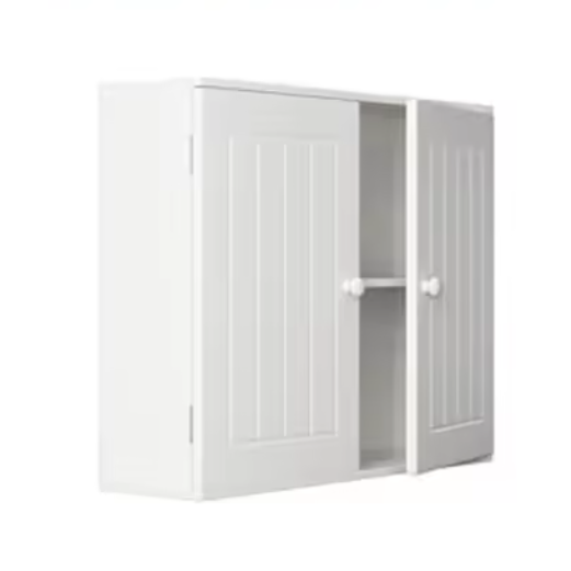 Wandkast en Vloerkast – Dubbele Deuren met Verstelbare Plank 60×15×50 cm