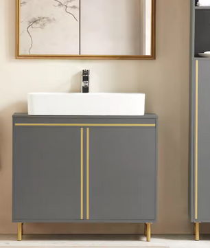 Moderne Wastafelkast met Deuren – Compact Badkamermeubel 75 cm