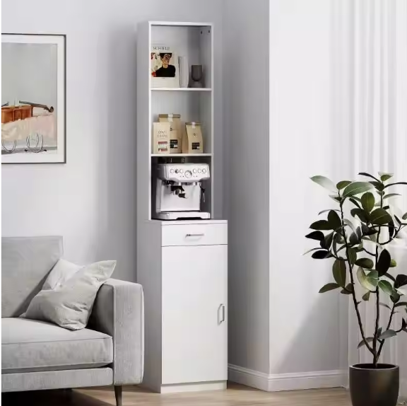 Hoge Badkamerkast 179 cm – Lades, Deuren en Verstelbare Planken