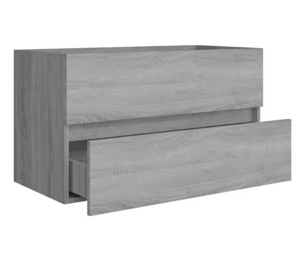 Grijze Badkamermeubel 80x38,5x45 cm – Houtcomposiet Opbergkast