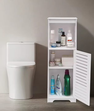 3-laags Badkameropbergkast – Vrijstaande Smalle Toiletopberger