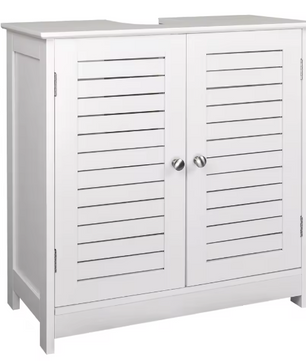 Witte Badkameropbergkast 60x30x58 cm – MDF Onder Wastafel