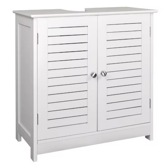 Witte Badkameropbergkast 60x30x58 cm – MDF Onder Wastafel