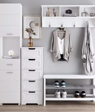 Vrijstaande Badkamervloerkast met Dubbele Deur – 3 Lagen