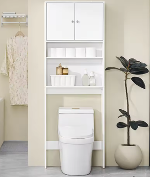 Hoge Badkamerkast met Planken en Kledingkast – Ruimtebesparend