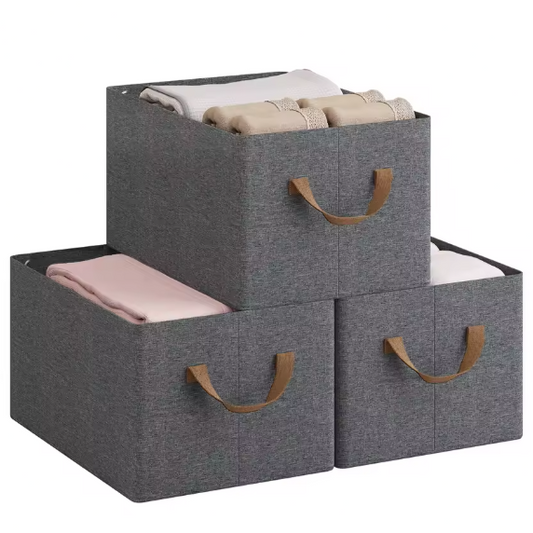 Opvouwbare Stof Opbergboxen – Set van 3/5/6 voor Kleding, Speelgoed en Kastorganisatie