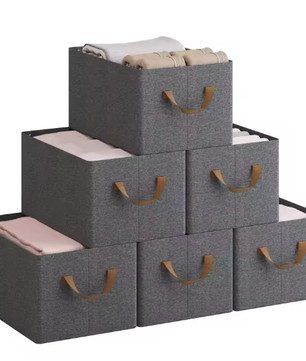 Opvouwbare Stof Opbergboxen – Set van 3/5/6 voor Kleding, Speelgoed en Kastorganisatie