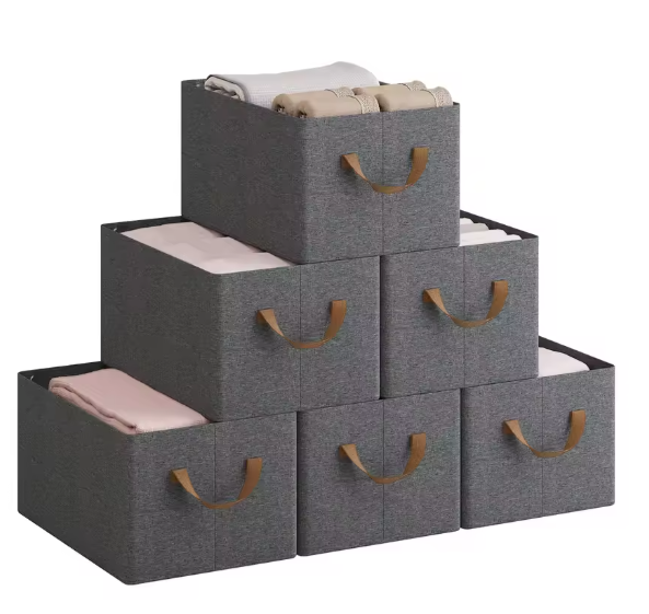 Opvouwbare Stof Opbergboxen – Set van 3/5/6 voor Kleding, Speelgoed en Kastorganisatie