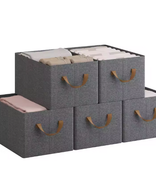 Opvouwbare Stof Opbergboxen – Set van 3/5/6 voor Kleding, Speelgoed en Kastorganisatie