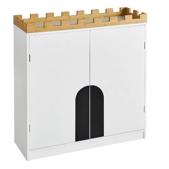 Kinderkast met Planken en Deuren – Houten Opbergmeubel voor Kinderkamer