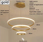Moderne LED Kroonluchter met Cirkel Design – Luxe Minimalistische Hanglamp van Metaal & Acryl – LED Ringlamp voor Woonkamer, Eettafel & Restaurant (220V)