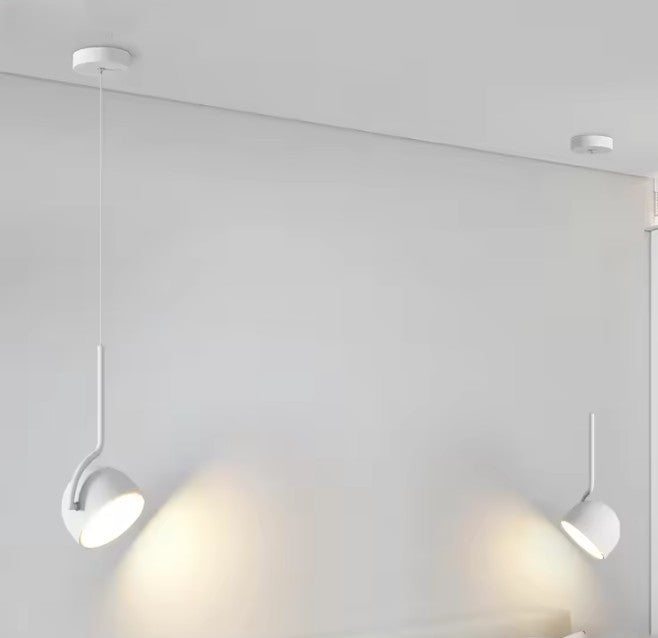 Moderne LED Hanglamp Zwart/Wit – Minimalistische Design Pendellamp met 3 Lichtkleuren via Wandschakelaar – LED Hanglamp voor Woonkamer, Eetkamer, Loft & Slaapkamer