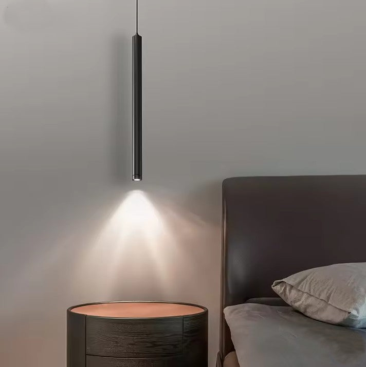 Moderne LED Hanglamp Zwart/Wit – Minimalistische Design Pendellamp met 3 Lichtkleuren via Wandschakelaar – LED Hanglamp voor Woonkamer, Eetkamer, Loft & Slaapkamer