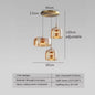 Moderne Glazen LED Hanglamp – Rookgrijs of Amber – Design Pendellamp met Geïntegreerde LED in 15, 26 of 38 cm voor Woonkamer, Eetkamer & Slaapkamer