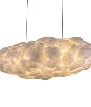Wolk Hanglamp van Space-Katoen – Moderne LED Kroonluchter met E27 Lichtbron – Witte Design Hanglamp voor Woonkamer, Eetkamer & Kinderkamer