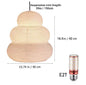 Japanse Rijstpapier Hanglamp – Wabi-Sabi Minimalistisch Design – Dimbare LED E27 – Ø28 cm