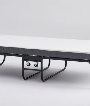 Opklapbed 90 × 190 cm met Wielen en 10 cm Traagschuimmatras – Opvouwbaar Logeerbed