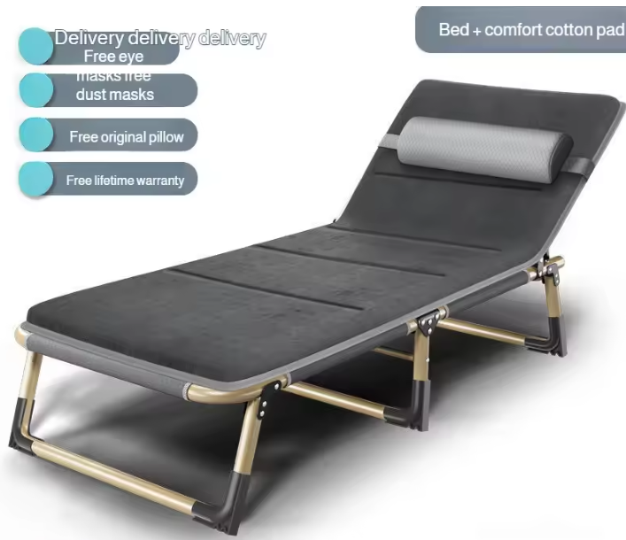 Draagbaar Opklapbed voor Volwassenen – Eenpersoons Vouwbed voor Thuis en Kantoor