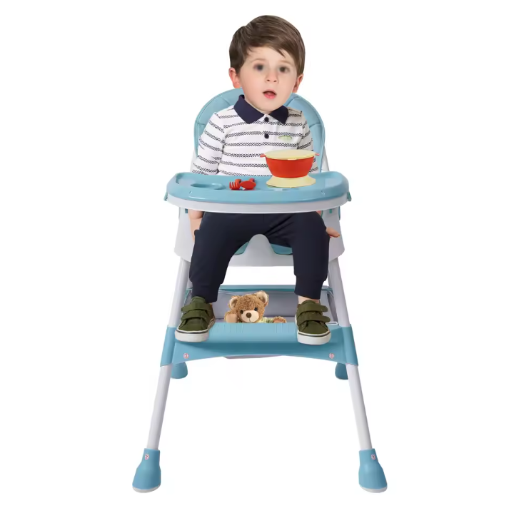 2-in-1 Kinderstoel voor Baby & Peuter – Met Voetsteun en Dienblad