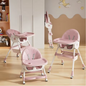 6-in-1 Verstelbare Baby Kinderstoel met Wielen, Ligstand en Dienblad