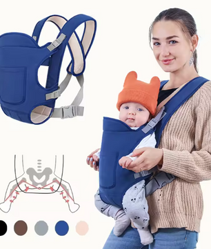 Multifunctionele Baby Draagzak – 4 Draagmethoden, Voor- en Achterdrager
