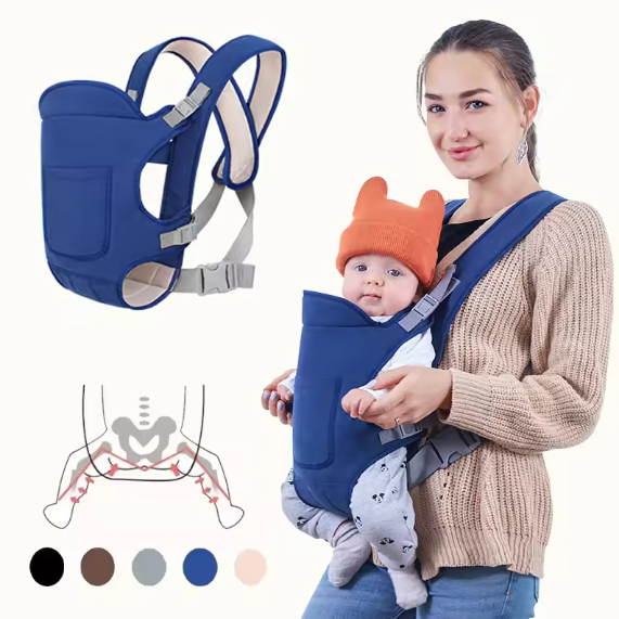 Multifunctionele Baby Draagzak – 4 Draagmethoden, Voor- en Achterdrager