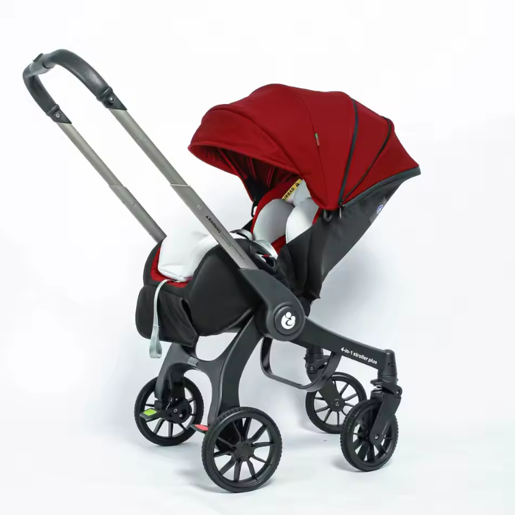 4-in-1 Kinderwagen Reissysteem – Twee-weg Zitting, Opvouwbaar en Lichtgewicht