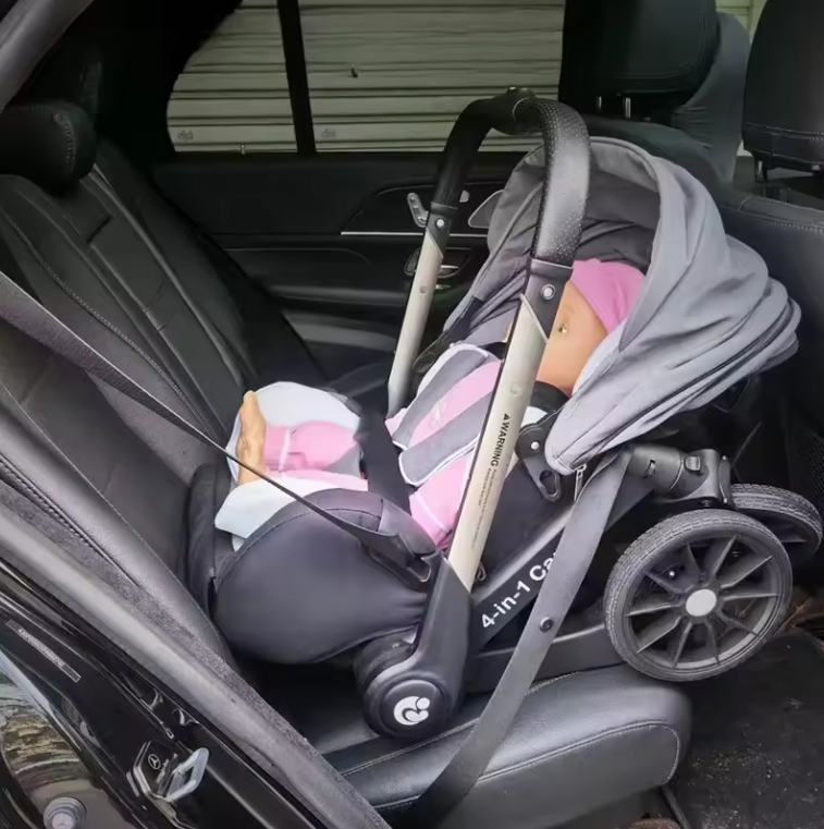 4-in-1 Kinderwagen Reissysteem – Twee-weg Zitting, Opvouwbaar en Lichtgewicht