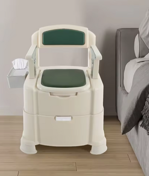 Draagbaar toilet met sensornachtlampje, armleuningen en hoge draagkracht