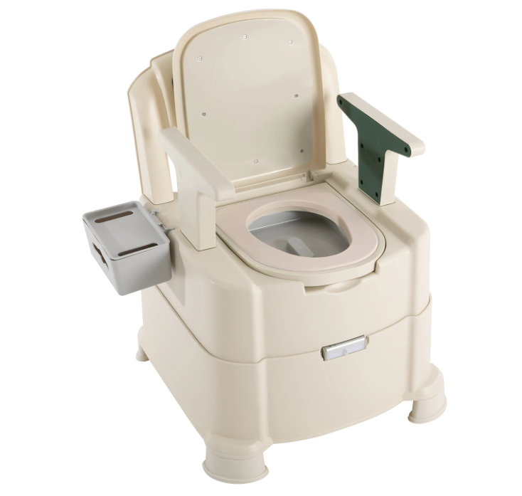 Draagbaar toilet met sensornachtlampje, armleuningen en hoge draagkracht