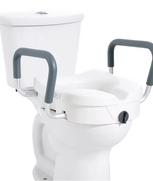 Verhoogde Toiletbril met Armleuningen 12,7 cm – Draaivergrendeling