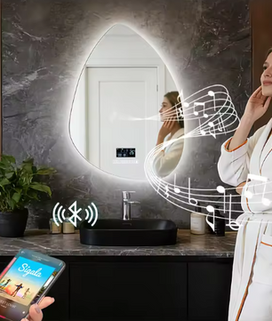 Badkamerspiegel met Verlichting en Anticondens – Slim Design 45×60 cm