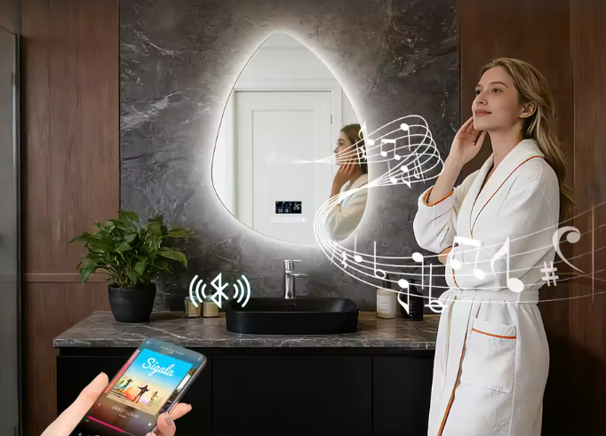 Badkamerspiegel met Verlichting en Anticondens – Slim Design 45×60 cm