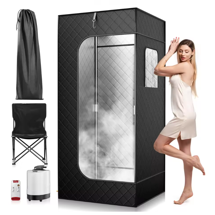 Eenpersoons Stoomsauna Tent voor Thuis – 9 Temperatuurstanden, 1000W Home Spa