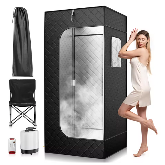 Eenpersoons Stoomsauna Tent voor Thuis – 9 Temperatuurstanden, 1000W Home Spa